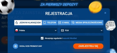 Rejestracja w Mostbet Poland